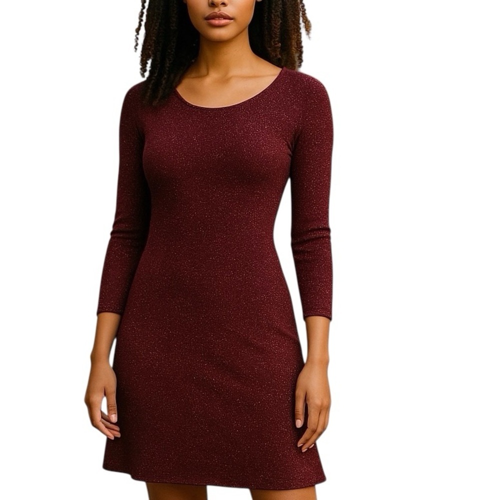 Trixxi  Sequin Sparkly Shimmery Burgundy Dress Sz 2